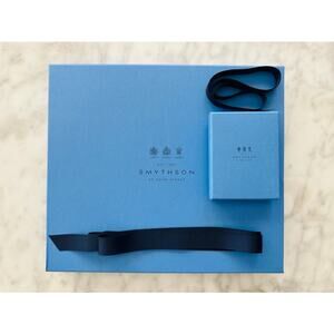 Smythson Box Set Large & Small Ribbon & Tissue EUC Display Gift Storage
